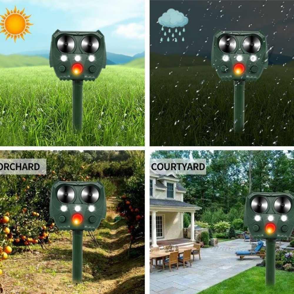 UltraSonic | Repellent Ultrasonic and Noise Sonar Deterrent for Cat, Fox, Rat, Squirrel and Dog