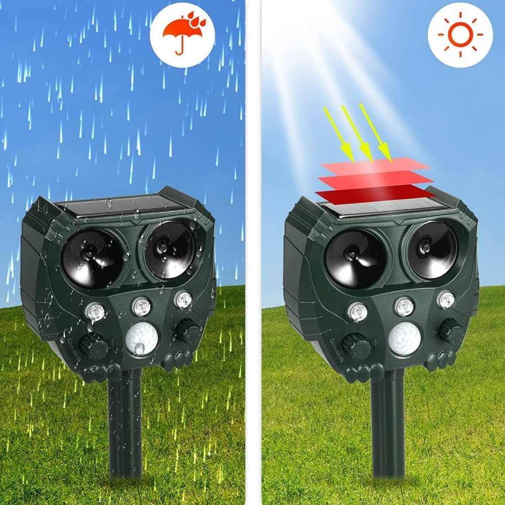 UltraSonic | Repellent Ultrasonic and Noise Sonar Deterrent for Cat, Fox, Rat, Squirrel and Dog