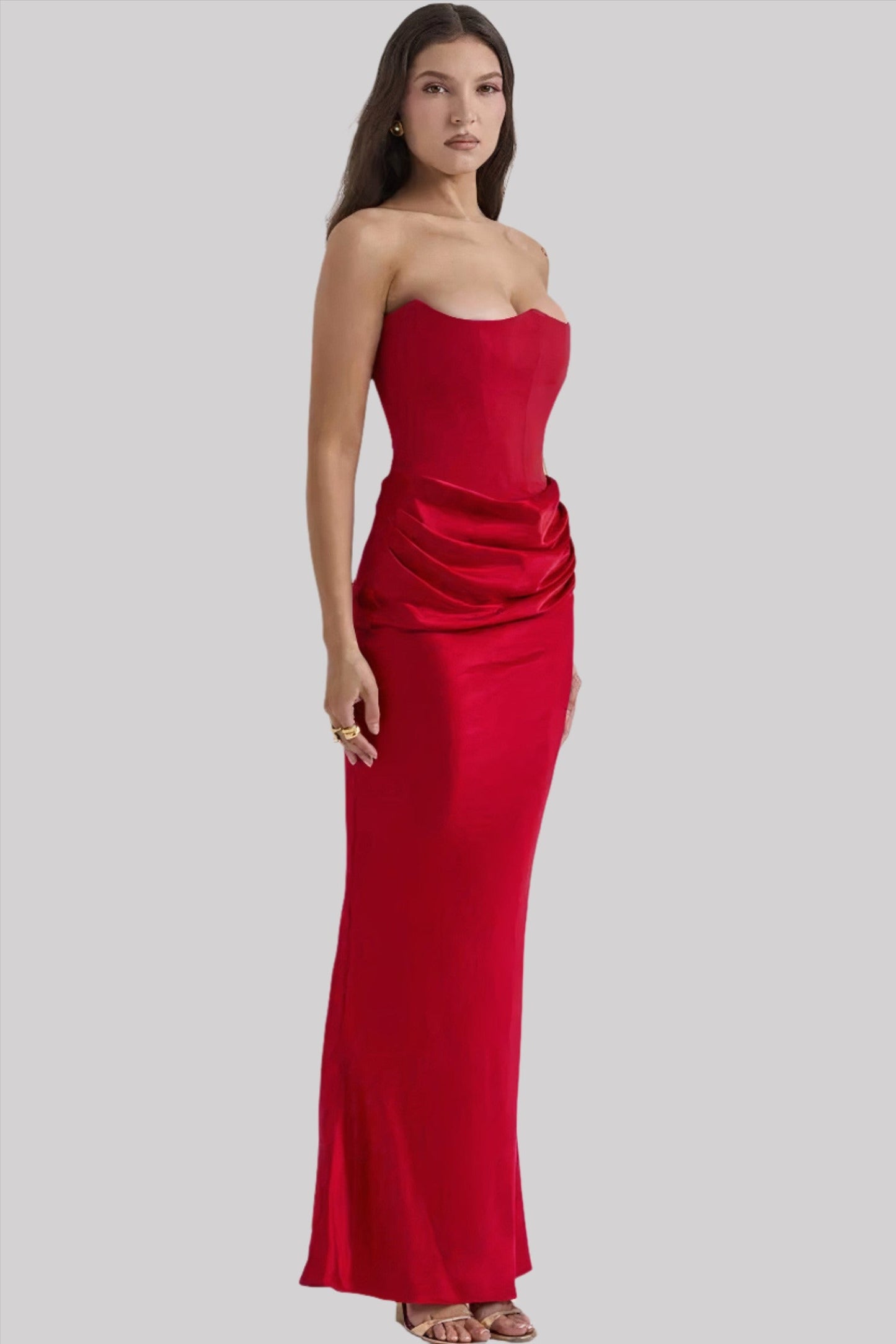 Selena | Graceful Strapless Maxi Dress | Women Fashion