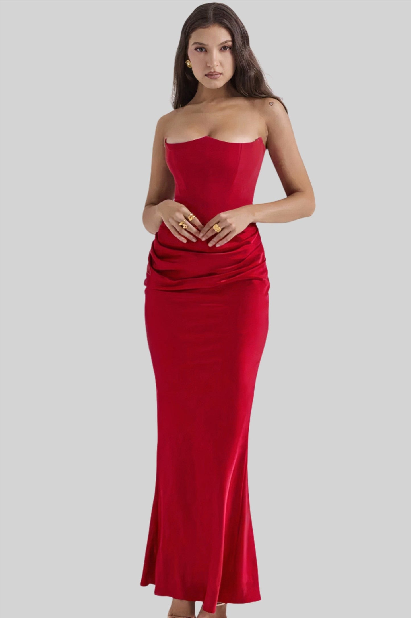 Selena | Graceful Strapless Maxi Dress | Women Fashion