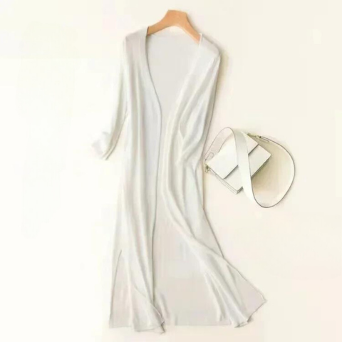 Variant image for Couture-Moda Women's Long Cardigan - Lightweight Knit Open Front with 3/4 Sleeves-29