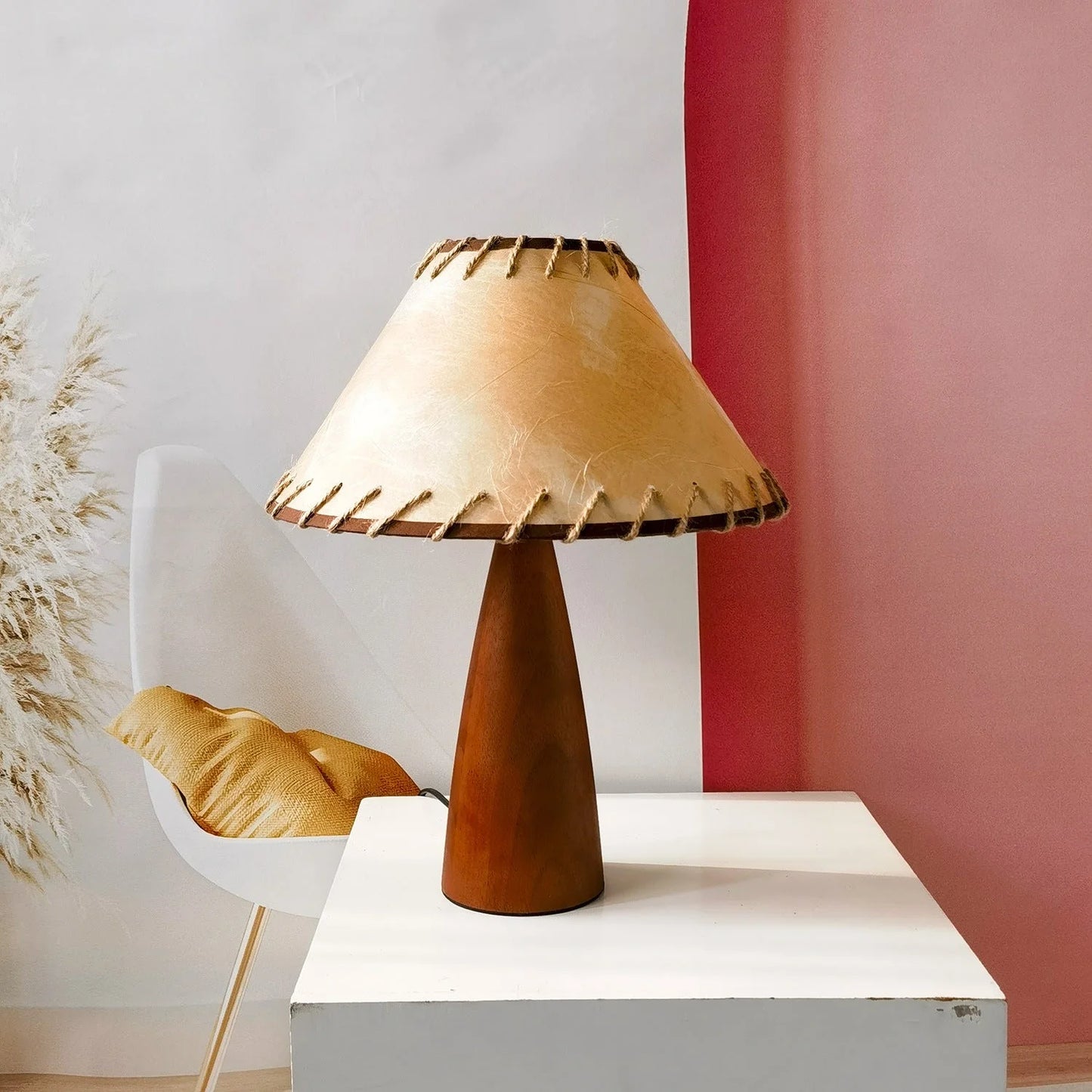 VintageCraft | Authentic Wooden Base Table Lamp2
