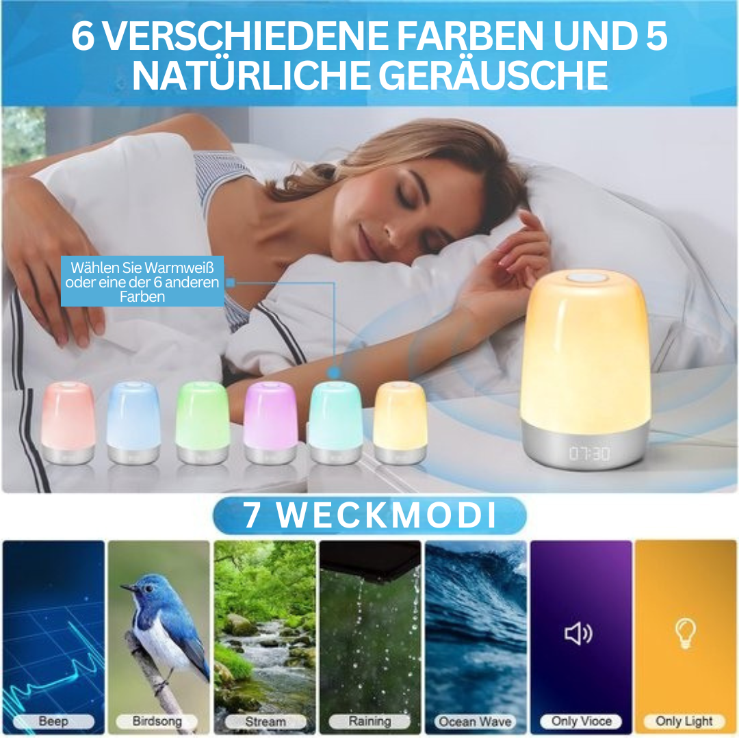 DawnAura | Wake-up Light with Natural Sounds
