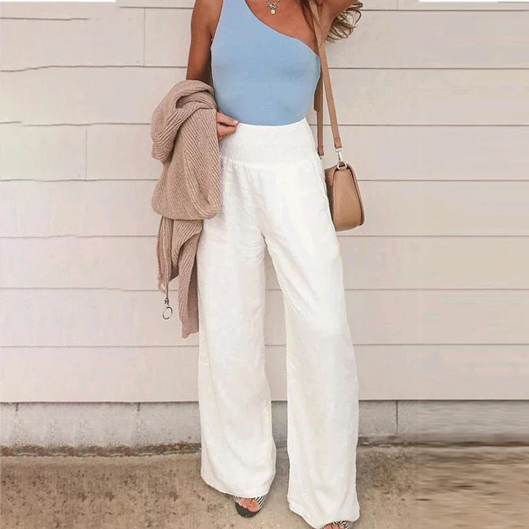 Bellezza | Women's Linen Wide-Leg Pants – Effortless Chic Style-2