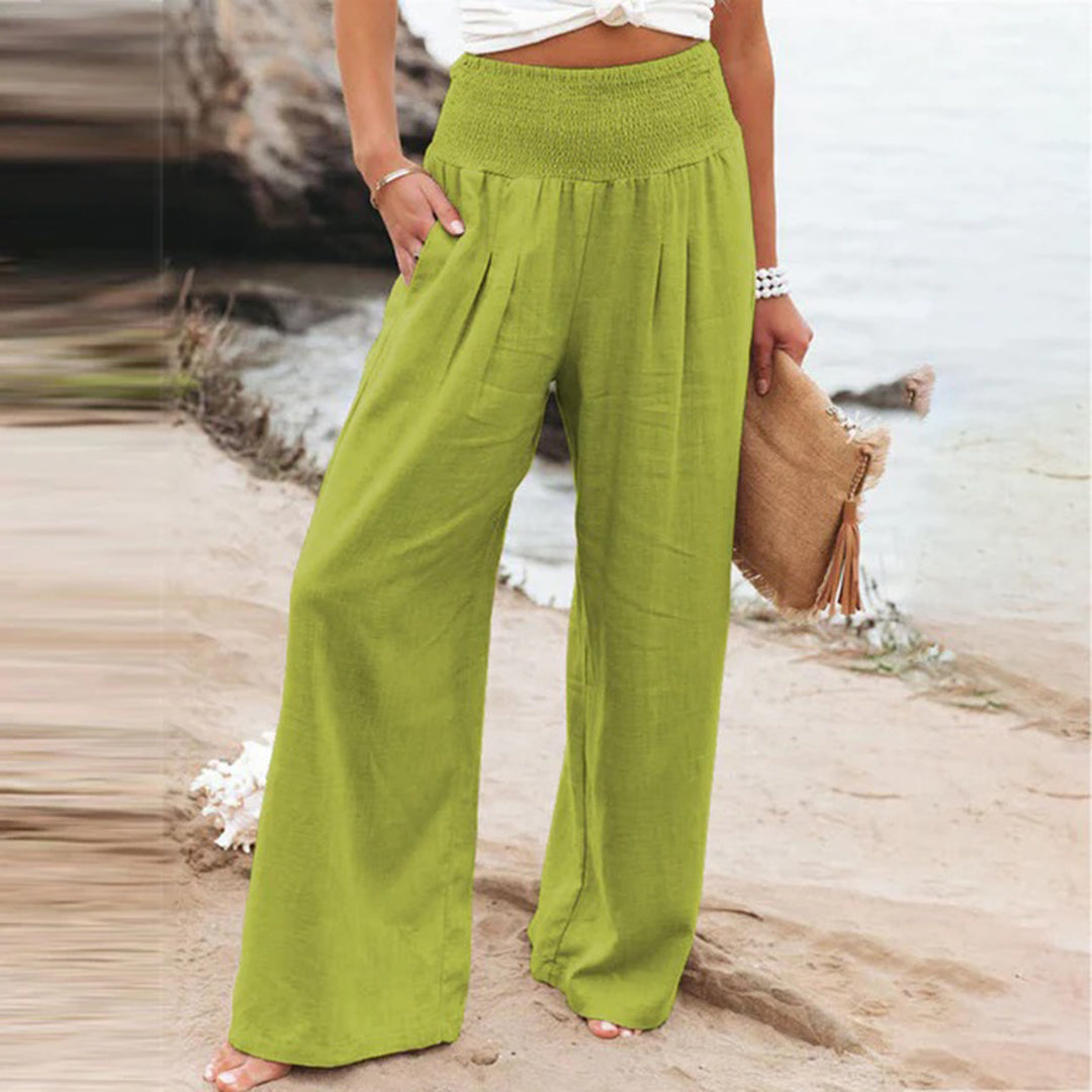 Bellezza | Women's Linen Wide-Leg Pants – Effortless Chic Style-4