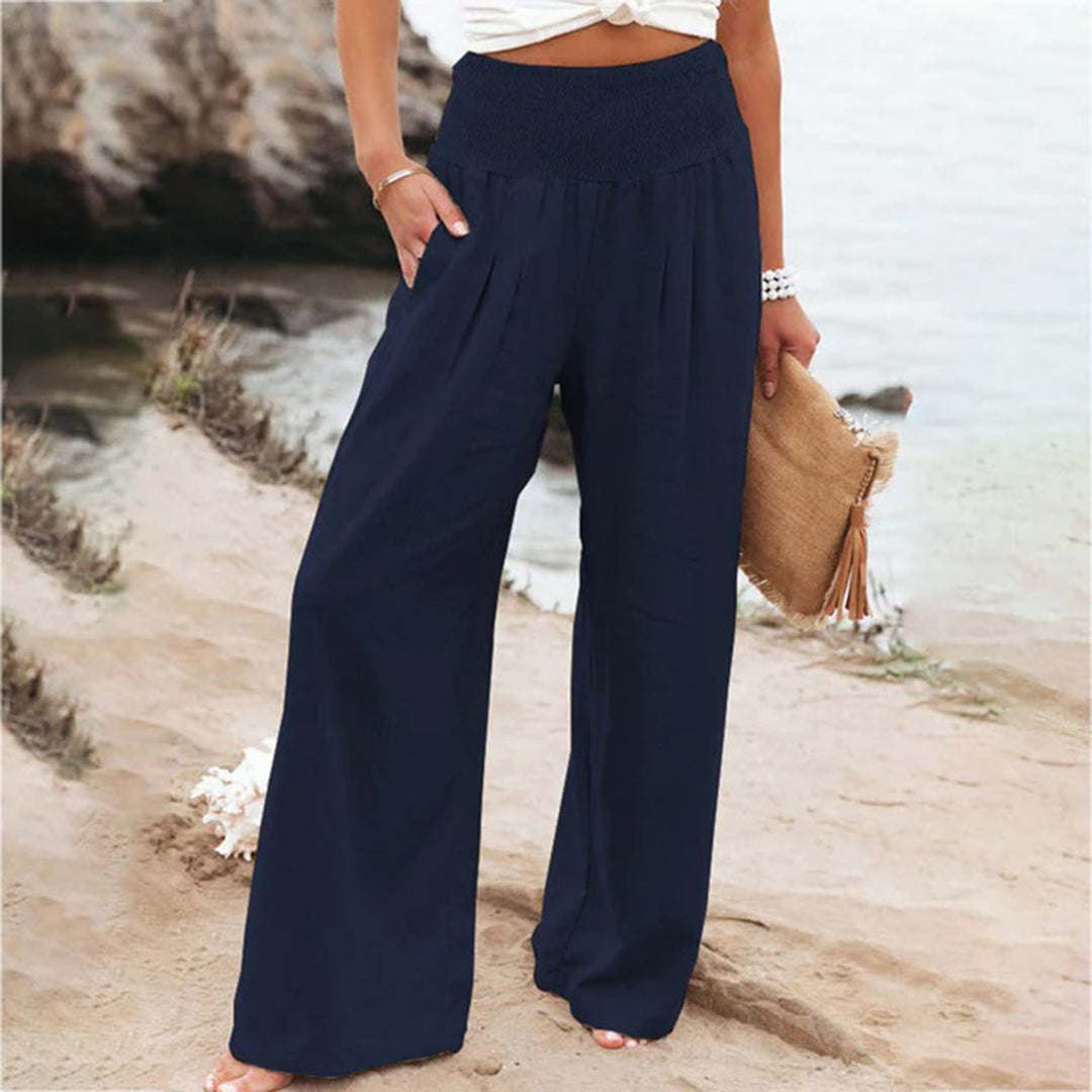 Variant image for Bellezza | Women's Linen Wide-Leg Pants – Effortless Chic Style-37