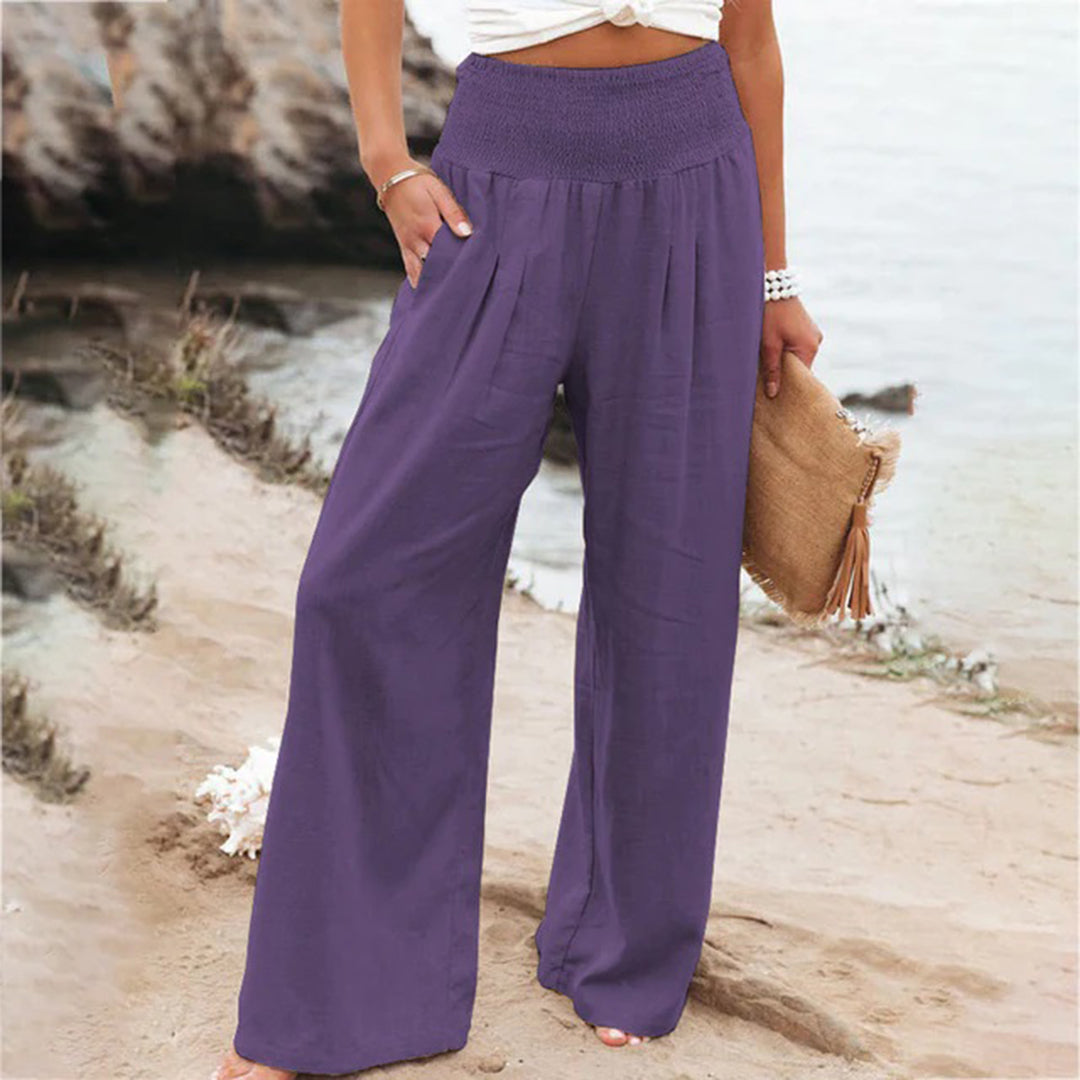 Variant image for Bellezza | Women's Linen Wide-Leg Pants – Effortless Chic Style-43