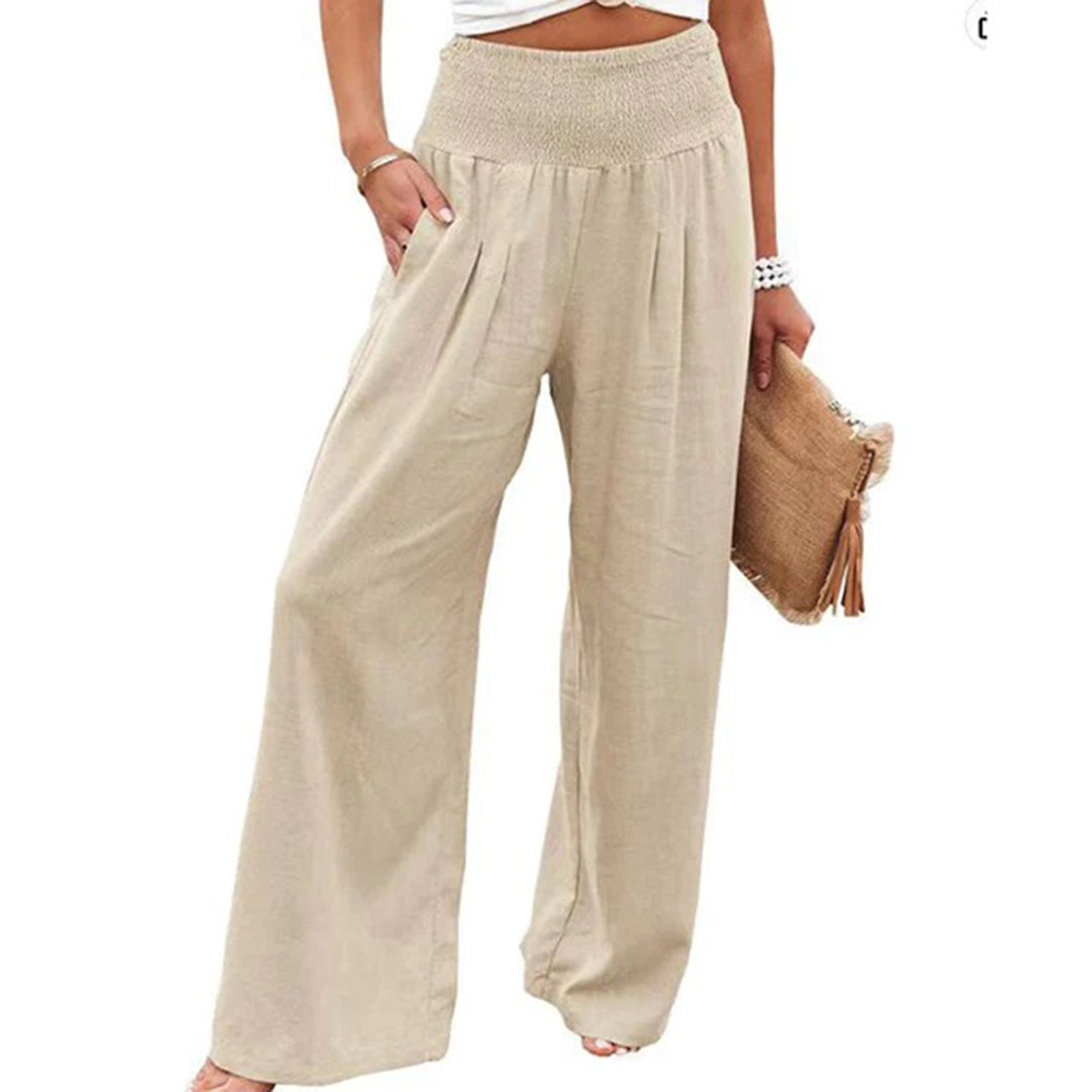 Variant image for Bellezza | Women's Linen Wide-Leg Pants – Effortless Chic Style-49