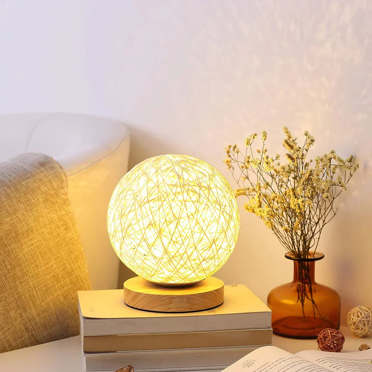 WovenLight | Natural Rattan Table Lamp1