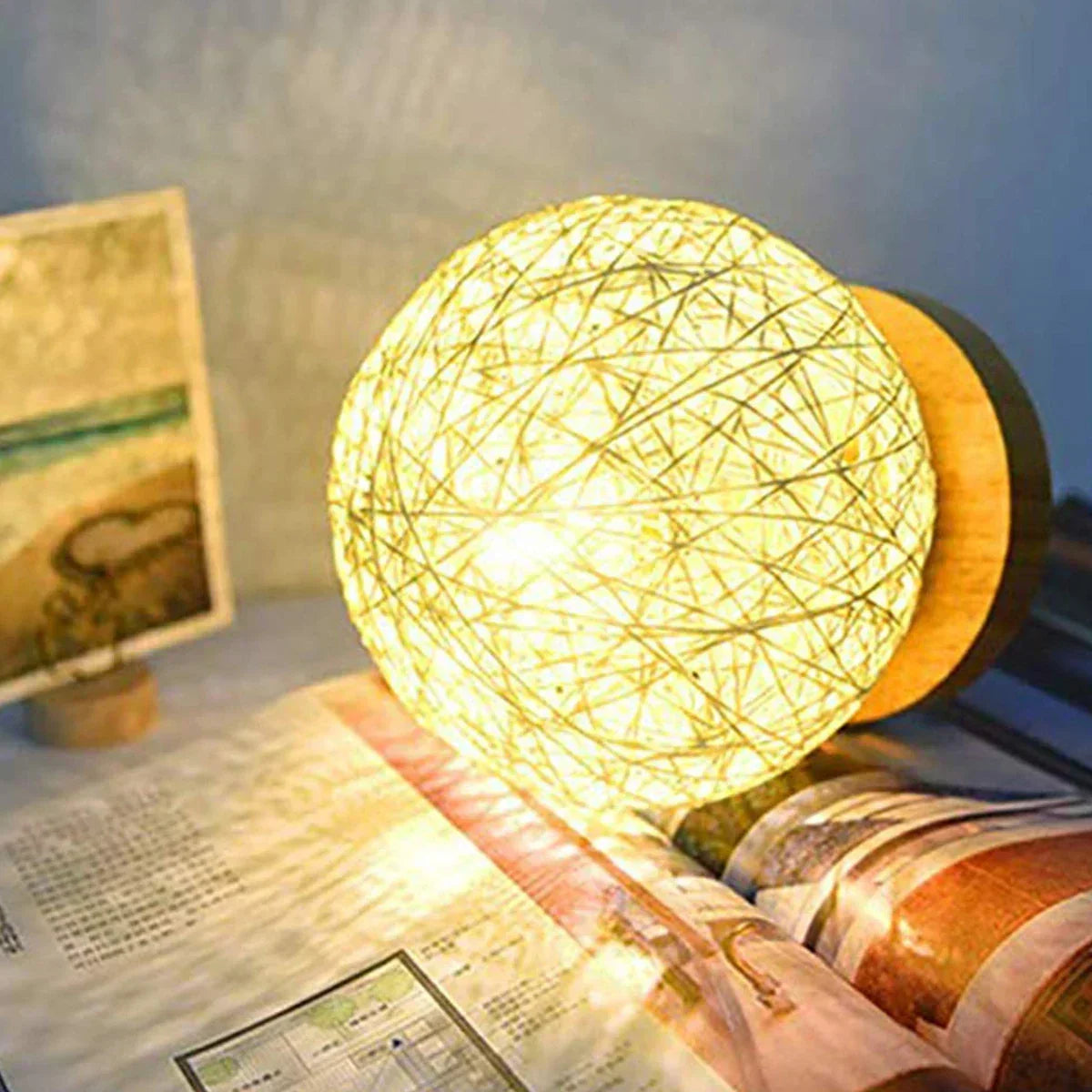 WovenLight | Natural Rattan Table Lamp3