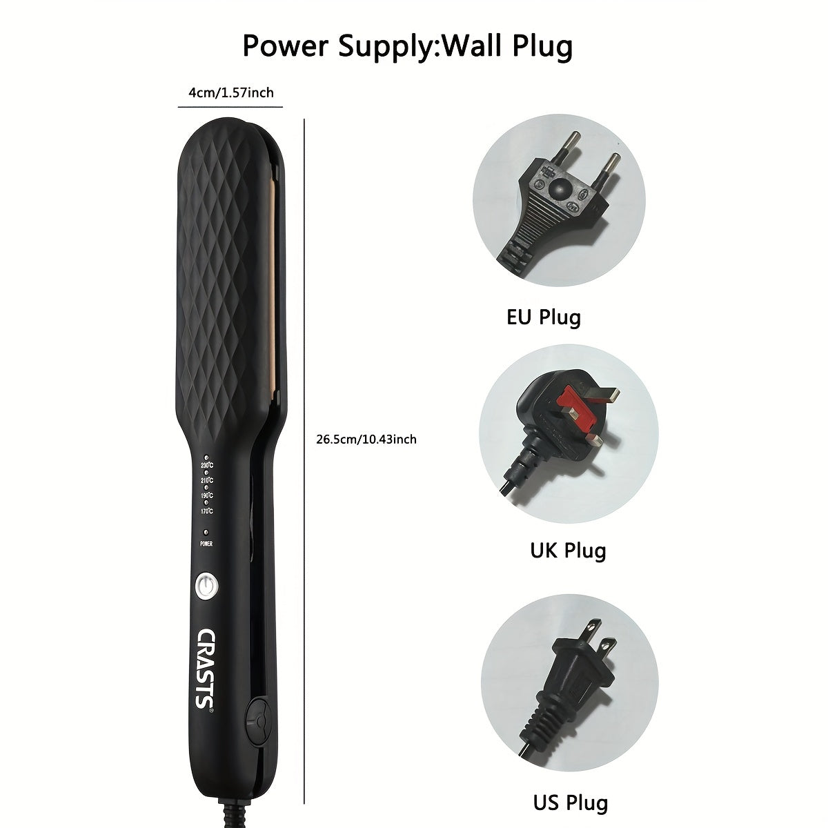 GlamForm | 3-in-1 Hair Styling Tool – Straighten, Curl & Crimp with LCD Control
