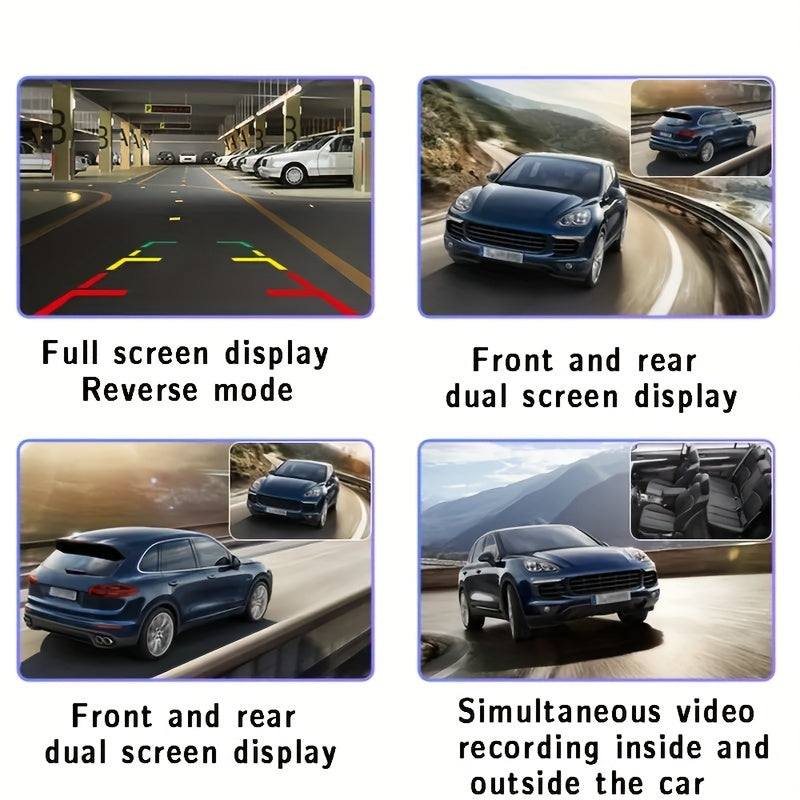 TriCam | 1080P Dash Cam – Front, Cabin & Rear Recording
