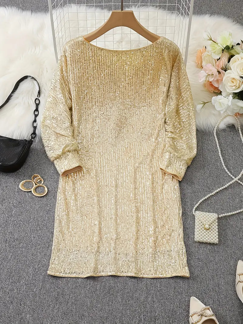 Vivienne | Elegant Contrast Sequin Sparkle | Women’s Fashion