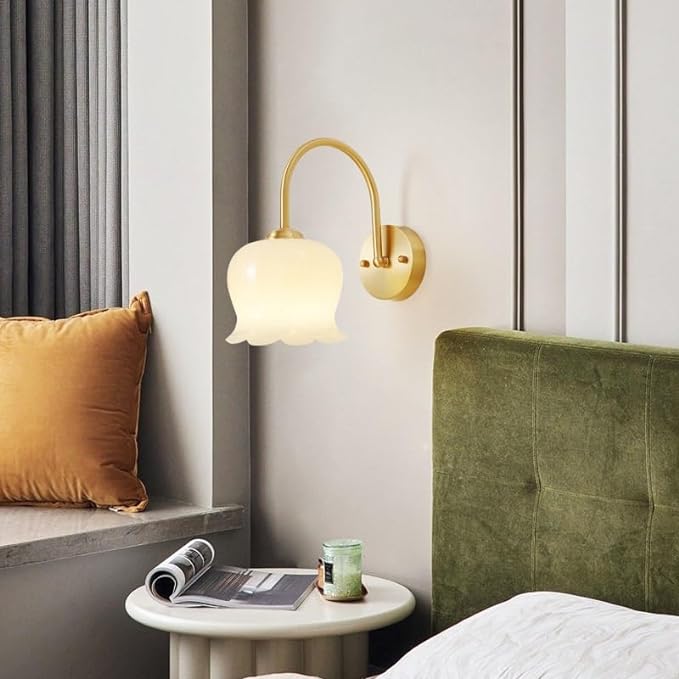 BlossomGlow | Elegant Copper Wall Light