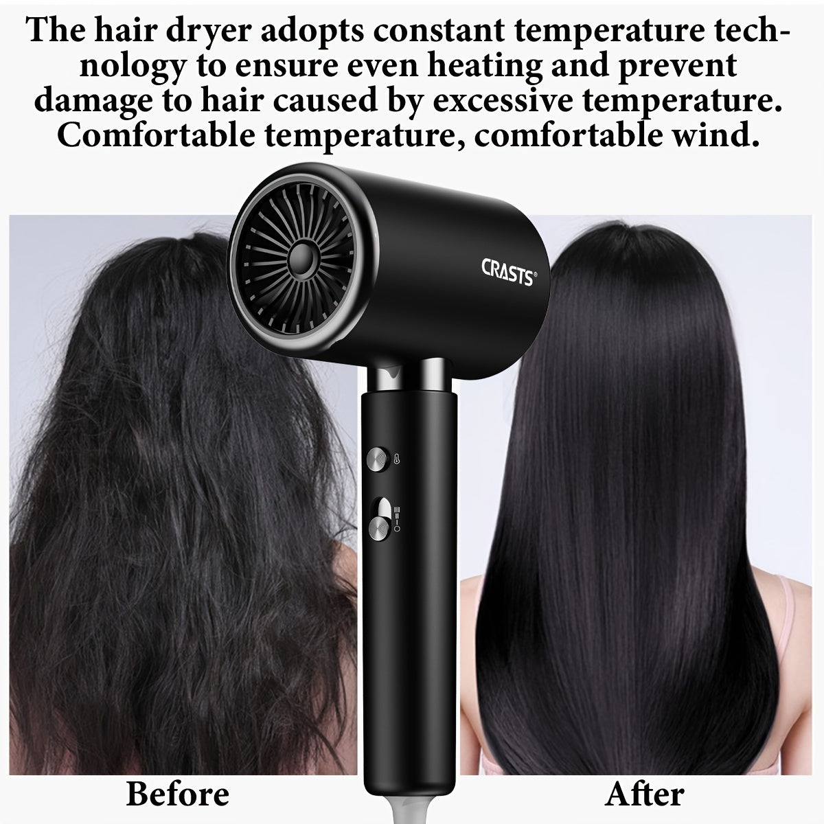 VeloDry | Women’s Ionic Hair Dryer – Anti-Frizz, Diffuser & Precision Styling