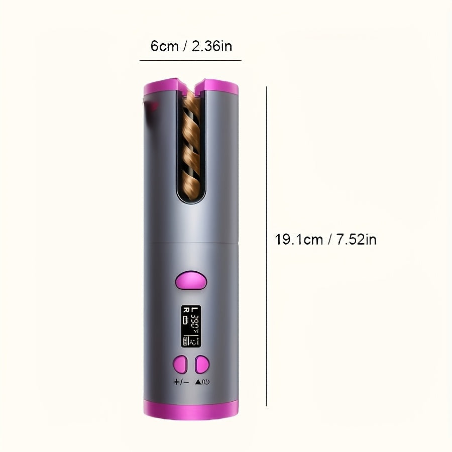 GlamGo | Portable Hair Curler – Rechargeable Wand with Auto-Off Safety Feature