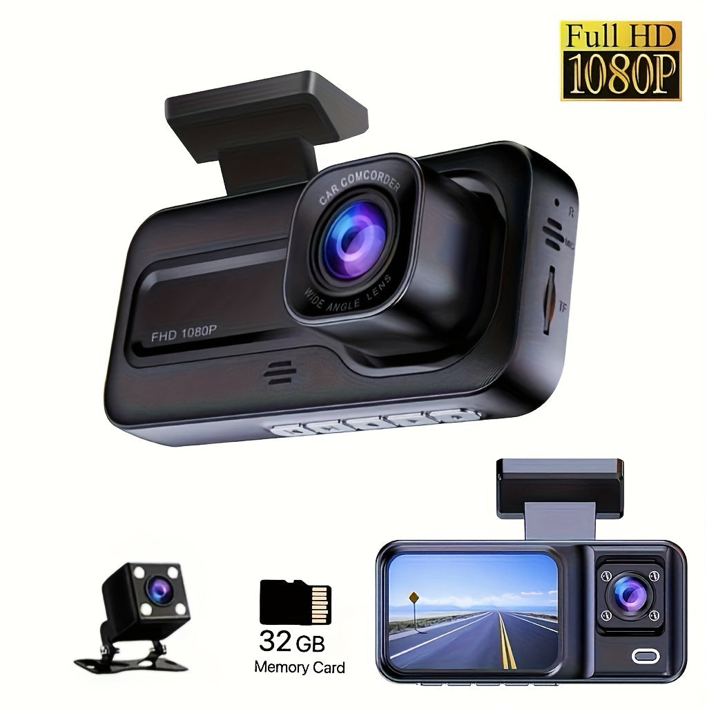 TriCam | 1080P Dash Cam – Front, Cabin & Rear Recording