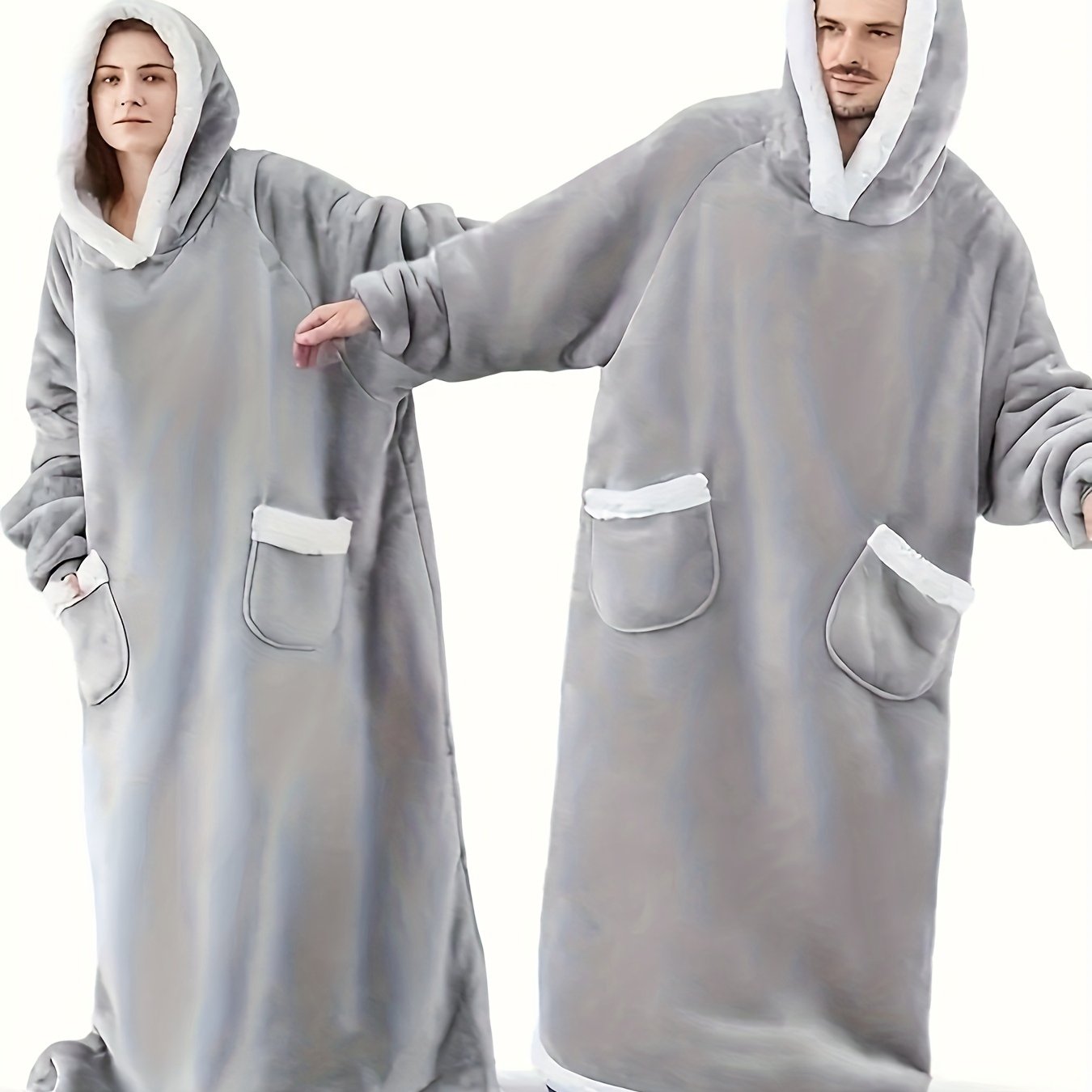 LoungeMate | Men’s Hooded Robe – Warm Flannel & Cosy Plaid