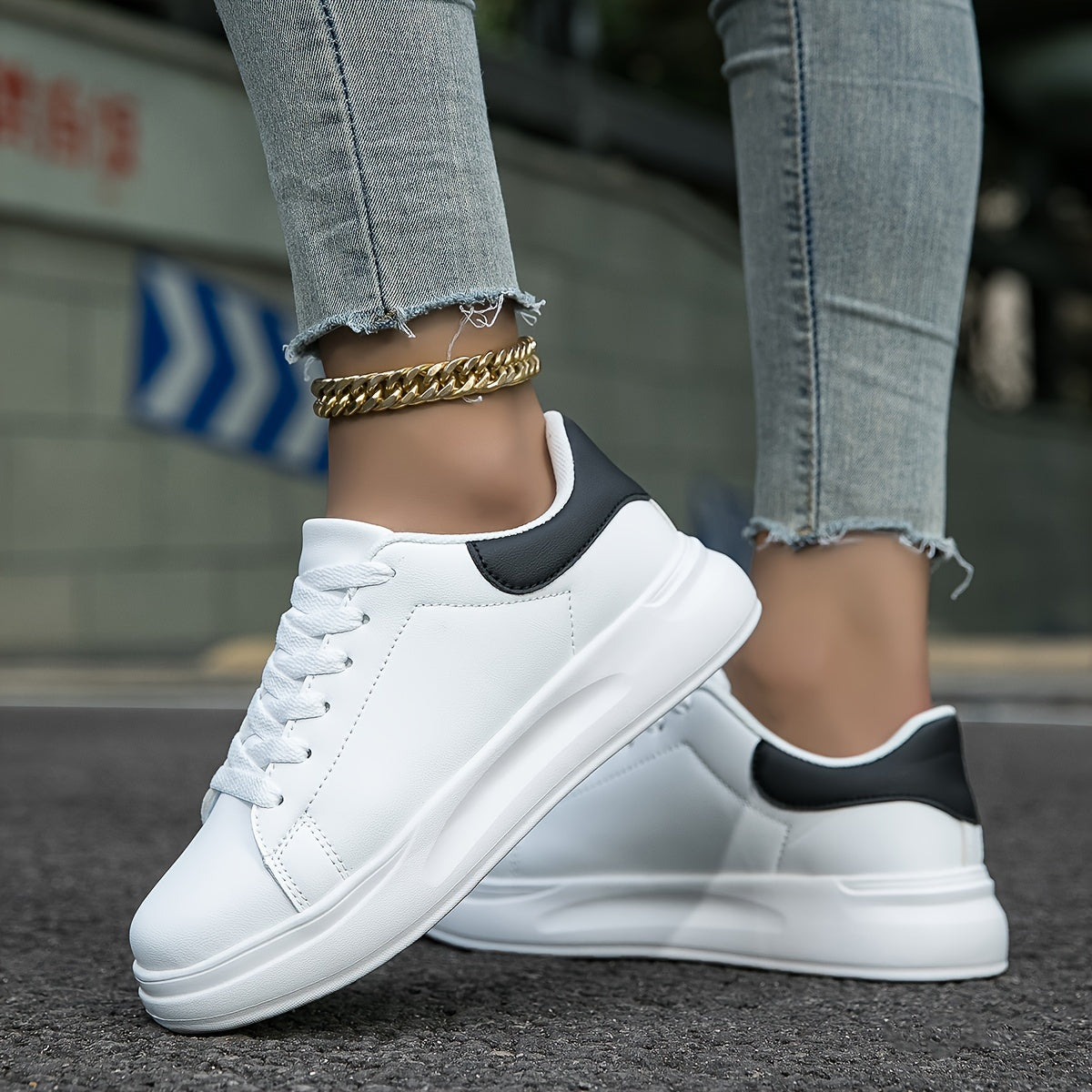 Noelle | Minimalist Everyday White Trainers | Women