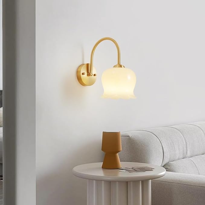 BlossomGlow | Elegant Copper Wall Light