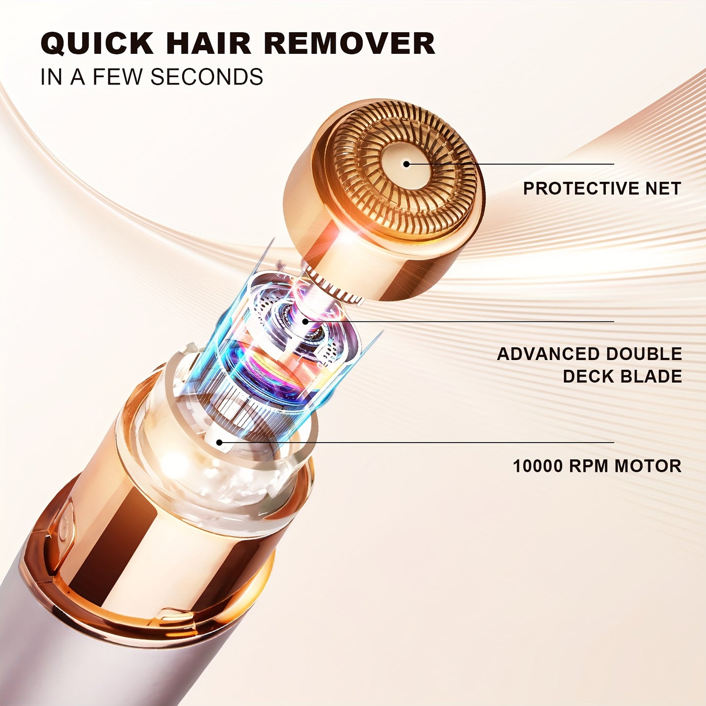 FaceFlick | 2-in-1 eyebrow & face trimmer - Precise & USB rechargeable