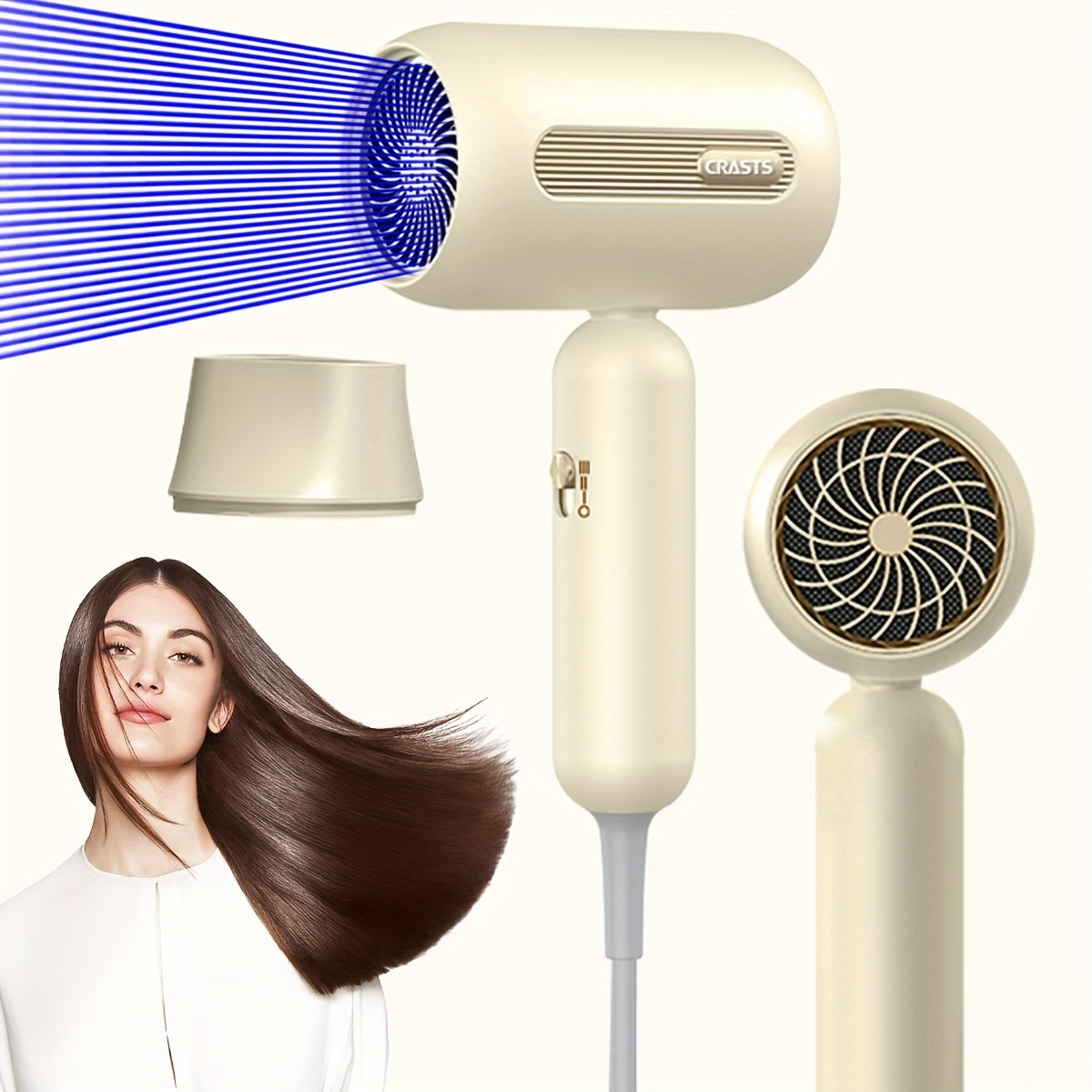 LuxeWind | Professional Ionic Hair Dryer – 1900W Fast Drying & Shine