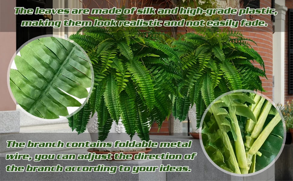 EverFern | Lush Artificial Boston Fern for Indoor & Outdoor