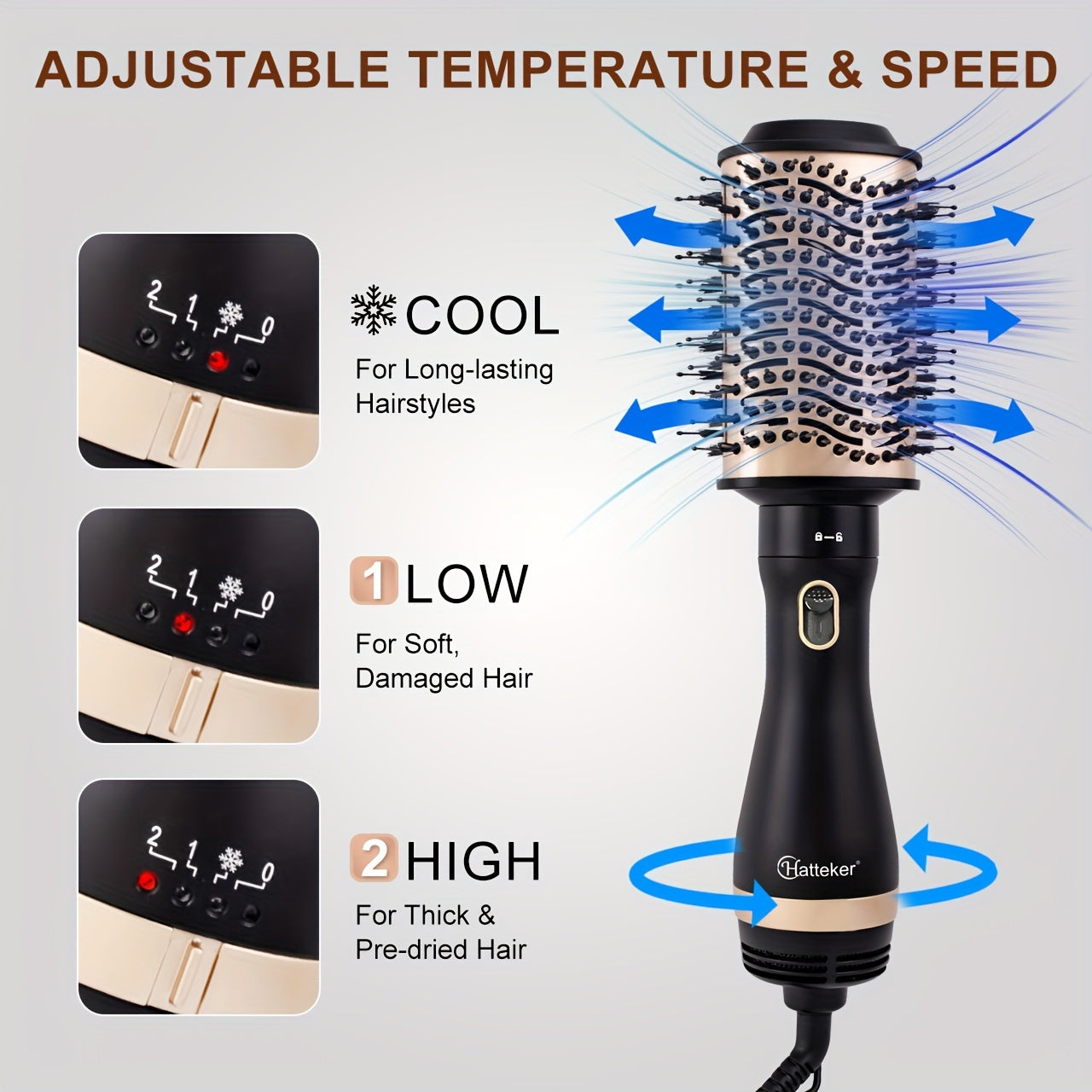 VivaComb | Electric Styling Comb – Fast 4-in-1 Drying & Smoothing Tool