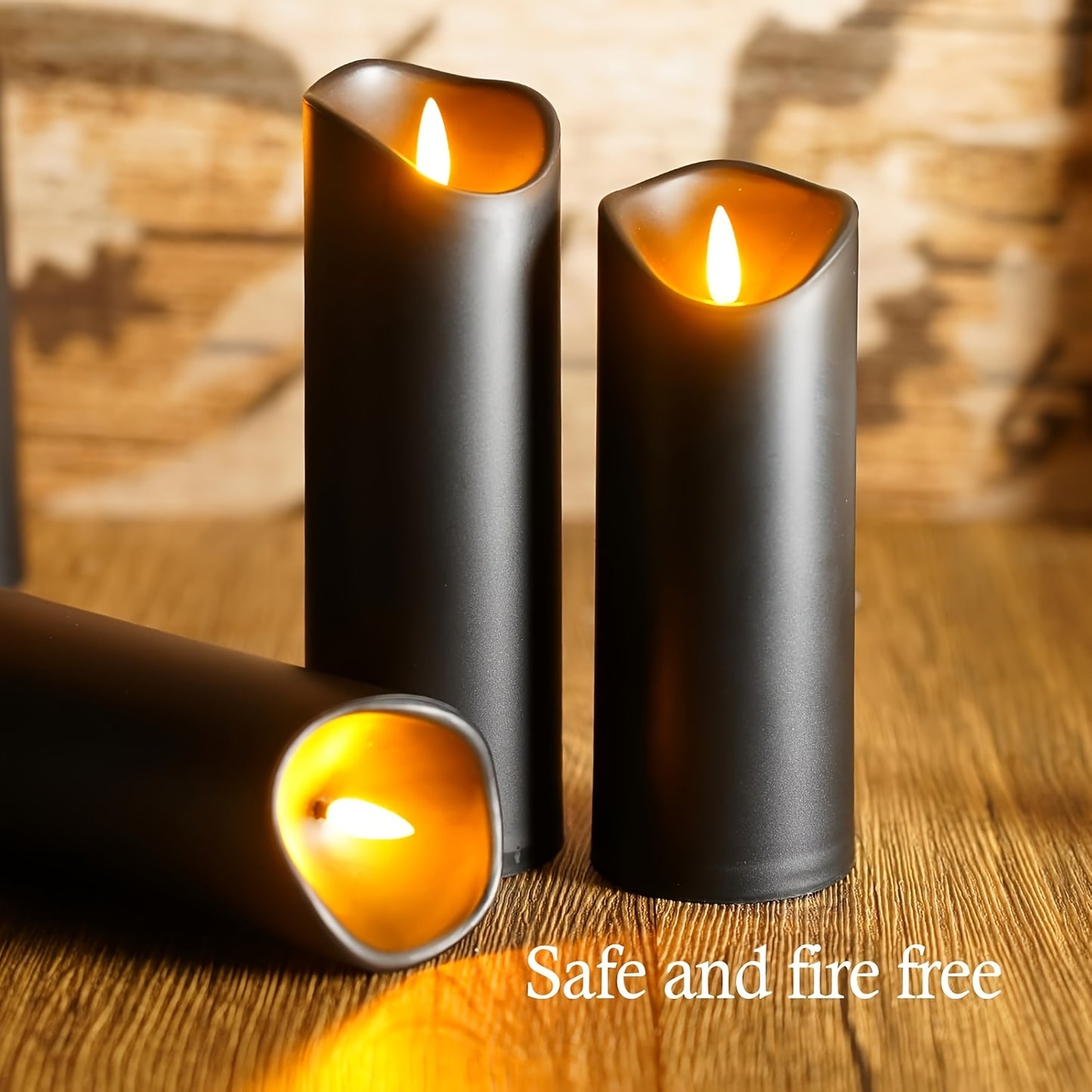 AmberFlame | Battery-Operated Flameless Candles with Timer & Remote