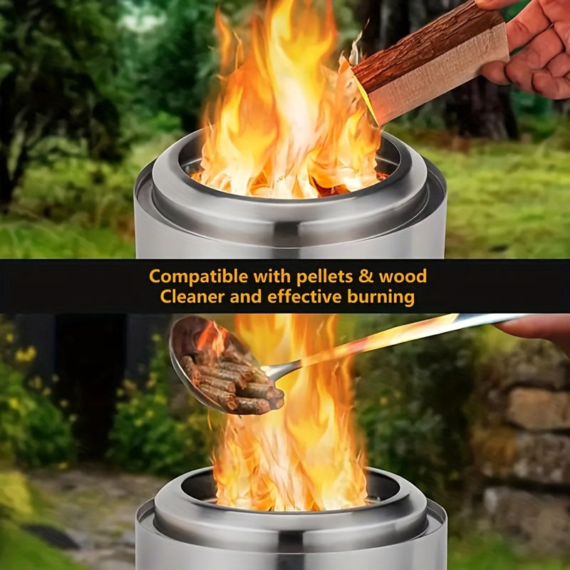 SteelFlame | Portable Fire Pit – Durable Stainless Steel Design