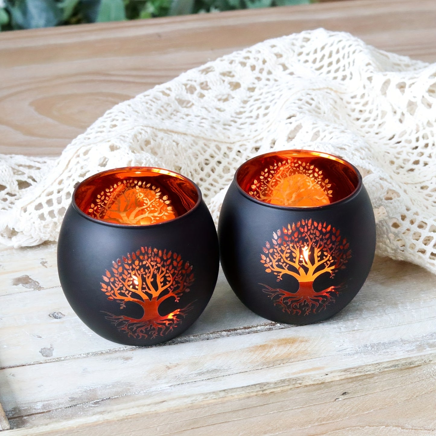 EternaTree | Candle Holders – Tree of Life Black & Gold