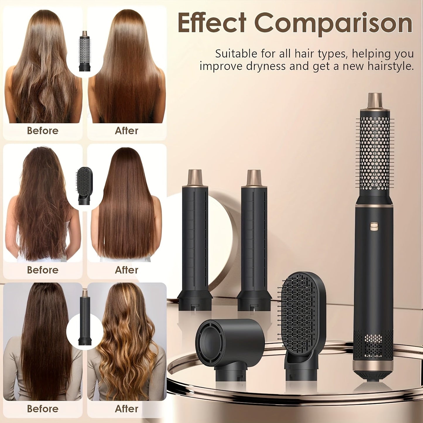 SilkForm | Women’s 5-in-1 Hair Tool – Quick Drying, Curling & Volume