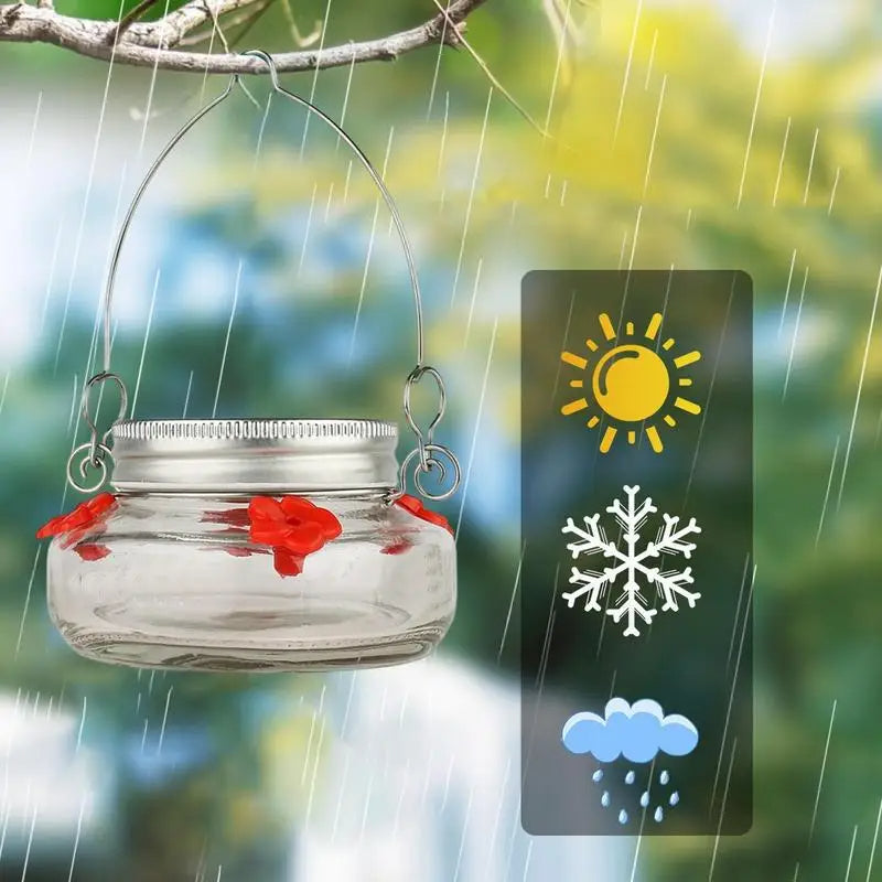 NectarBloom | Clear Flower Port Hummingbird Feeder