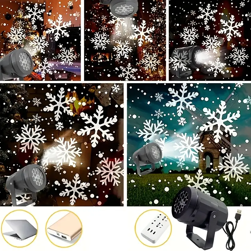 SnowMagic | Snowflake Projector – Indoor/Outdoor LED Snowfall