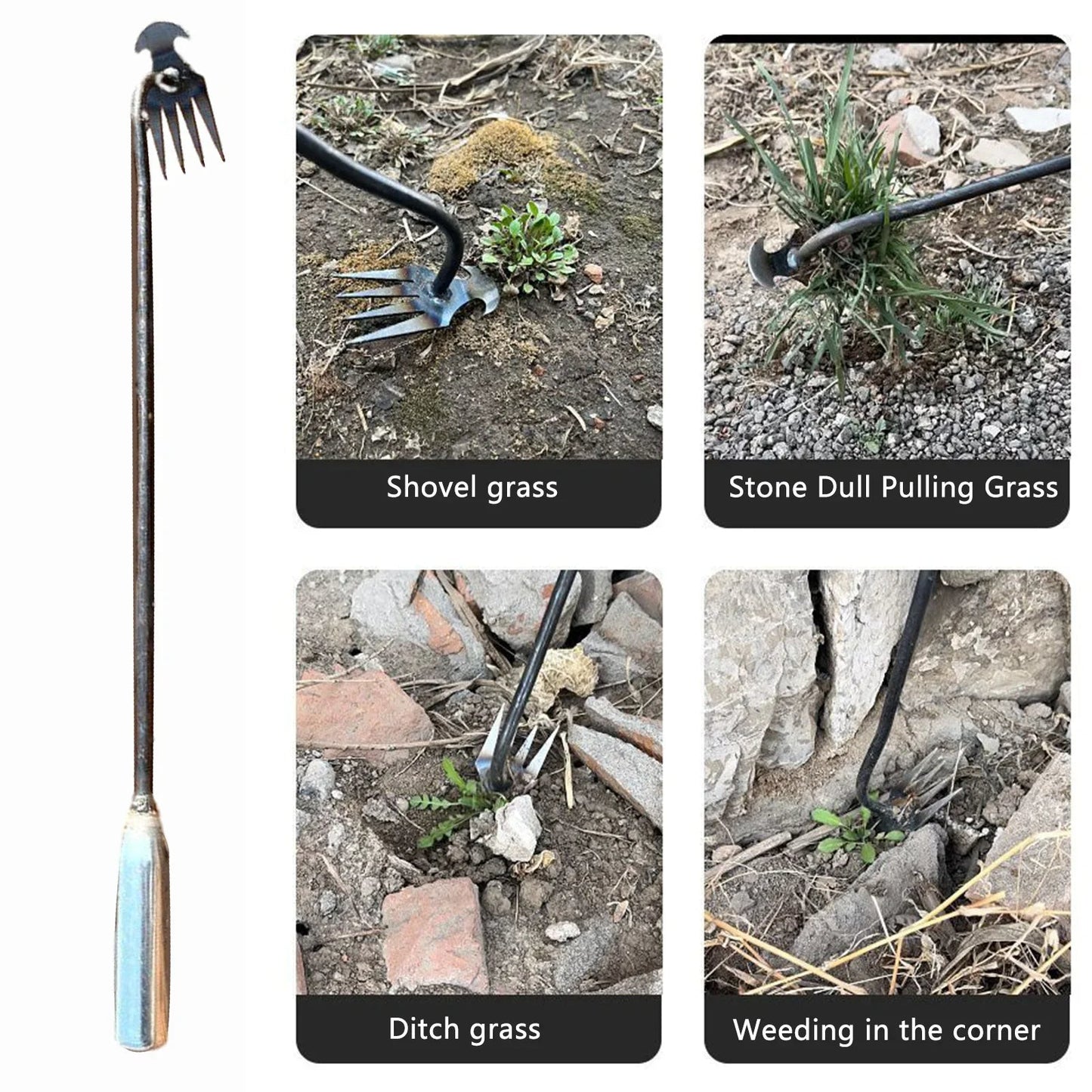 RootBlade | Crescent Weeder with Long Handle