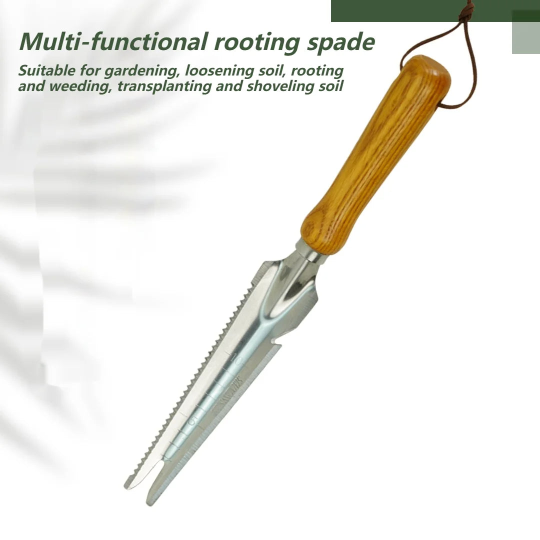 WeedPro | 5-in-1 Stainless Steel Weeder with Beech Wood Handle