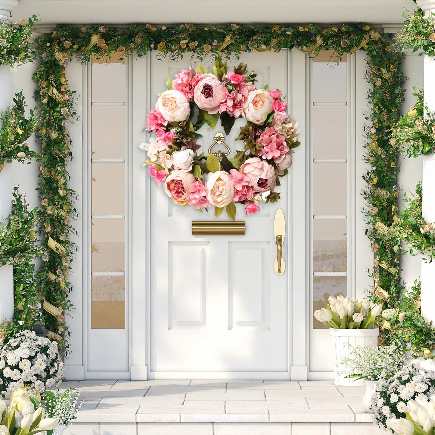 BloomRing | Timeless Peony Wreath for Door & Wall