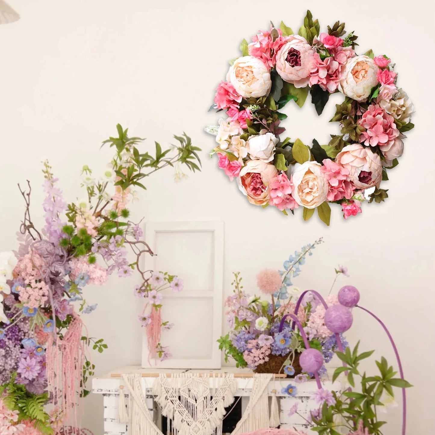 BloomRing | Timeless Peony Wreath for Door & Wall
