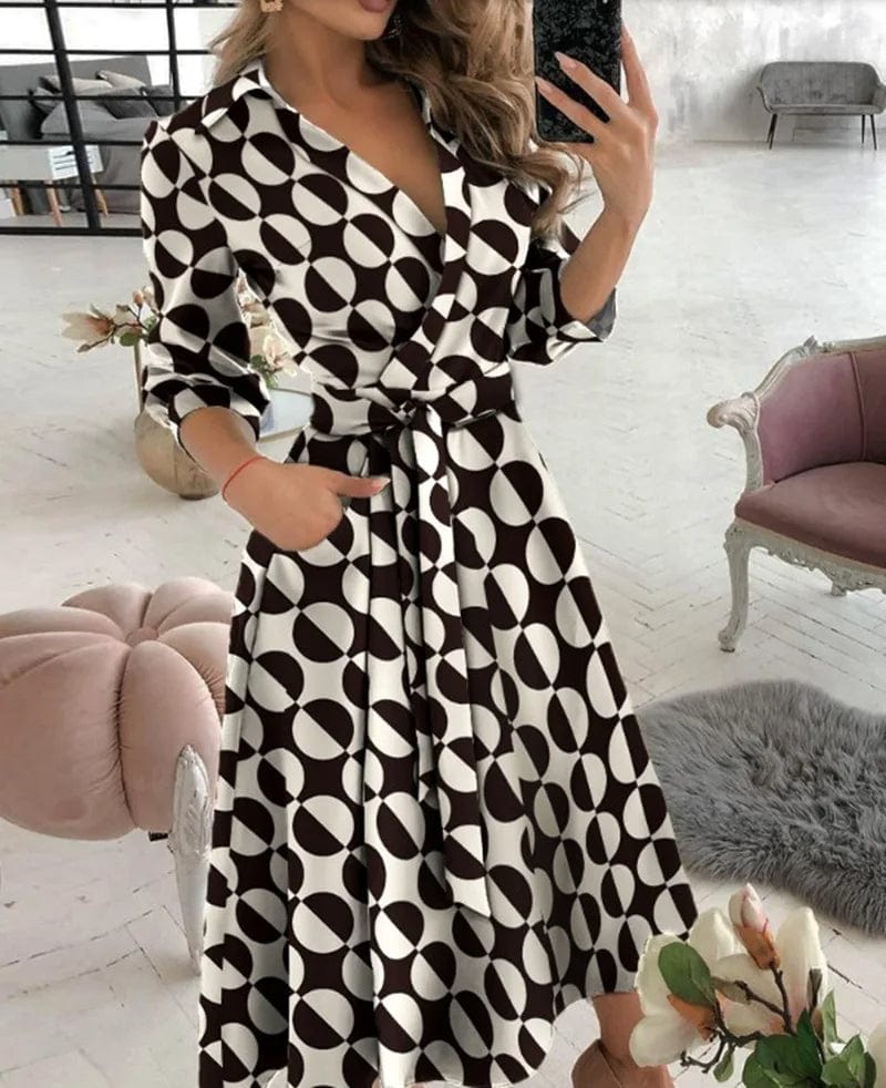 Variant image for Amara | Women's Dress – Timeless Wrap Elegance-46