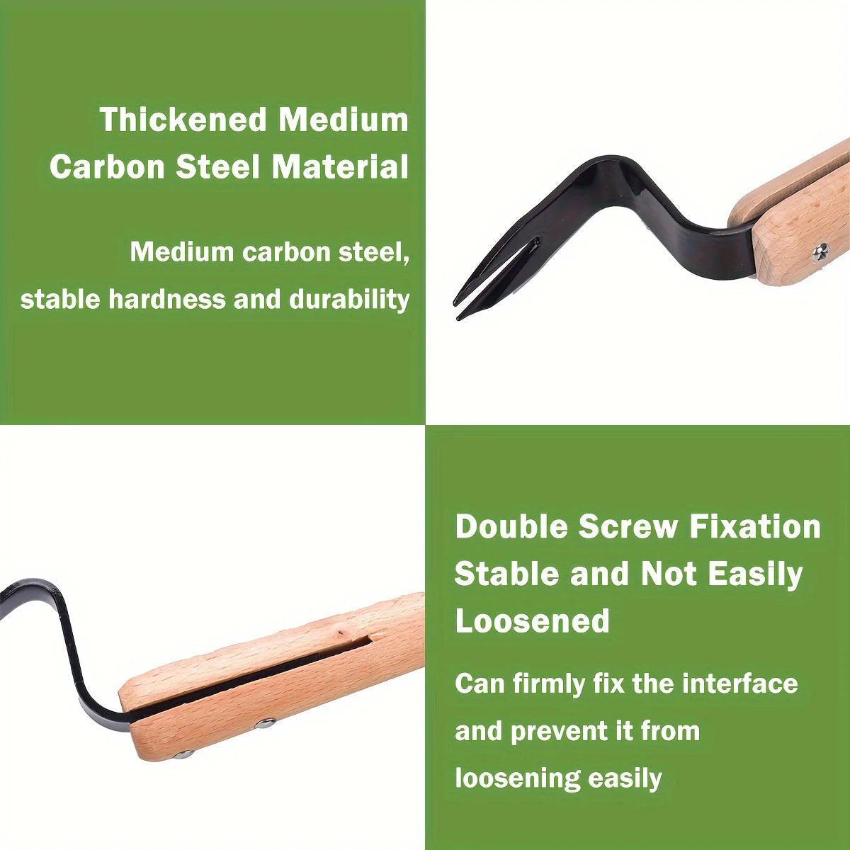 RootCraft | Stainless Steel Weeder with Wooden Handle