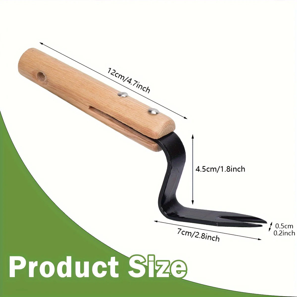 RootCraft | Stainless Steel Weeder with Wooden Handle