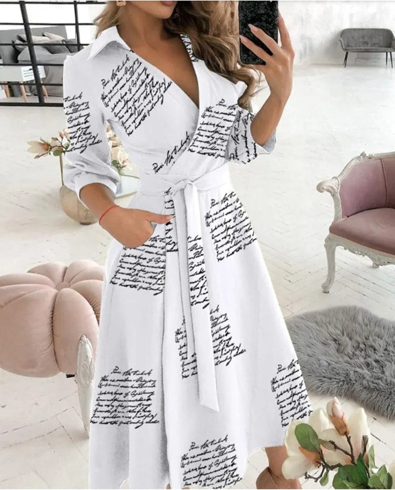 Variant image for Amara | Women's Dress – Timeless Wrap Elegance-26