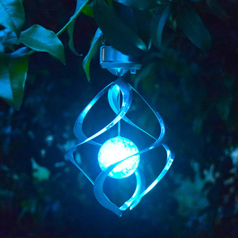GlowSpiral | Solar Wind Chime with Colour Change & Sound