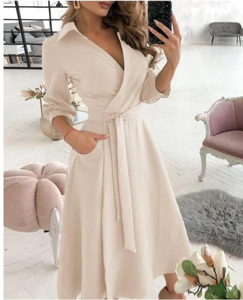 Amara | Women's Dress – Timeless Wrap Elegance-5