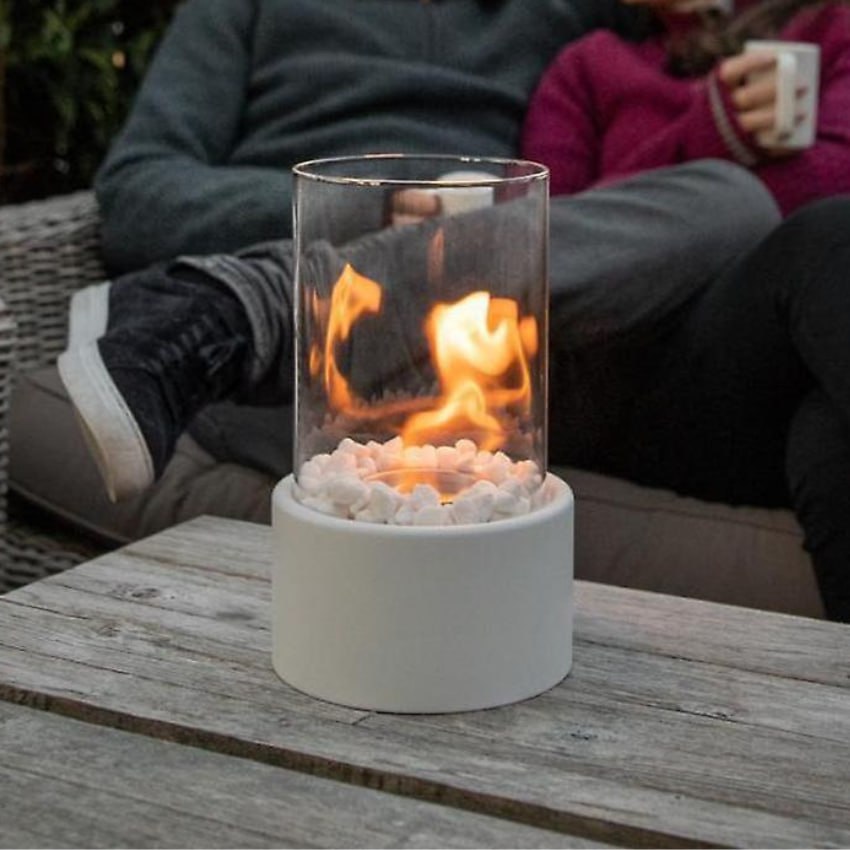 GlowEdge | Portable Glass Fireplace for Modern Indoor & Outdoor Ambience