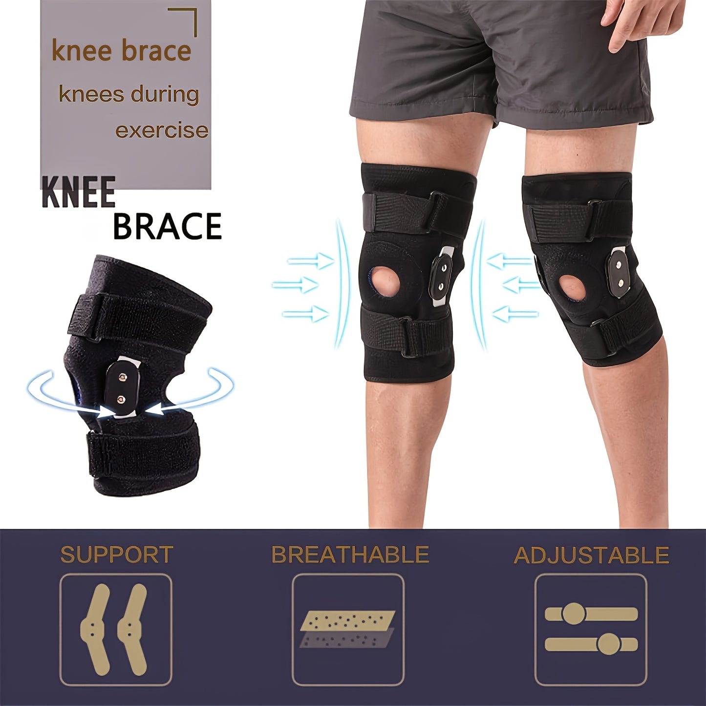 KneePro | Knee brace - Adjustable support for ACL & MCL protection