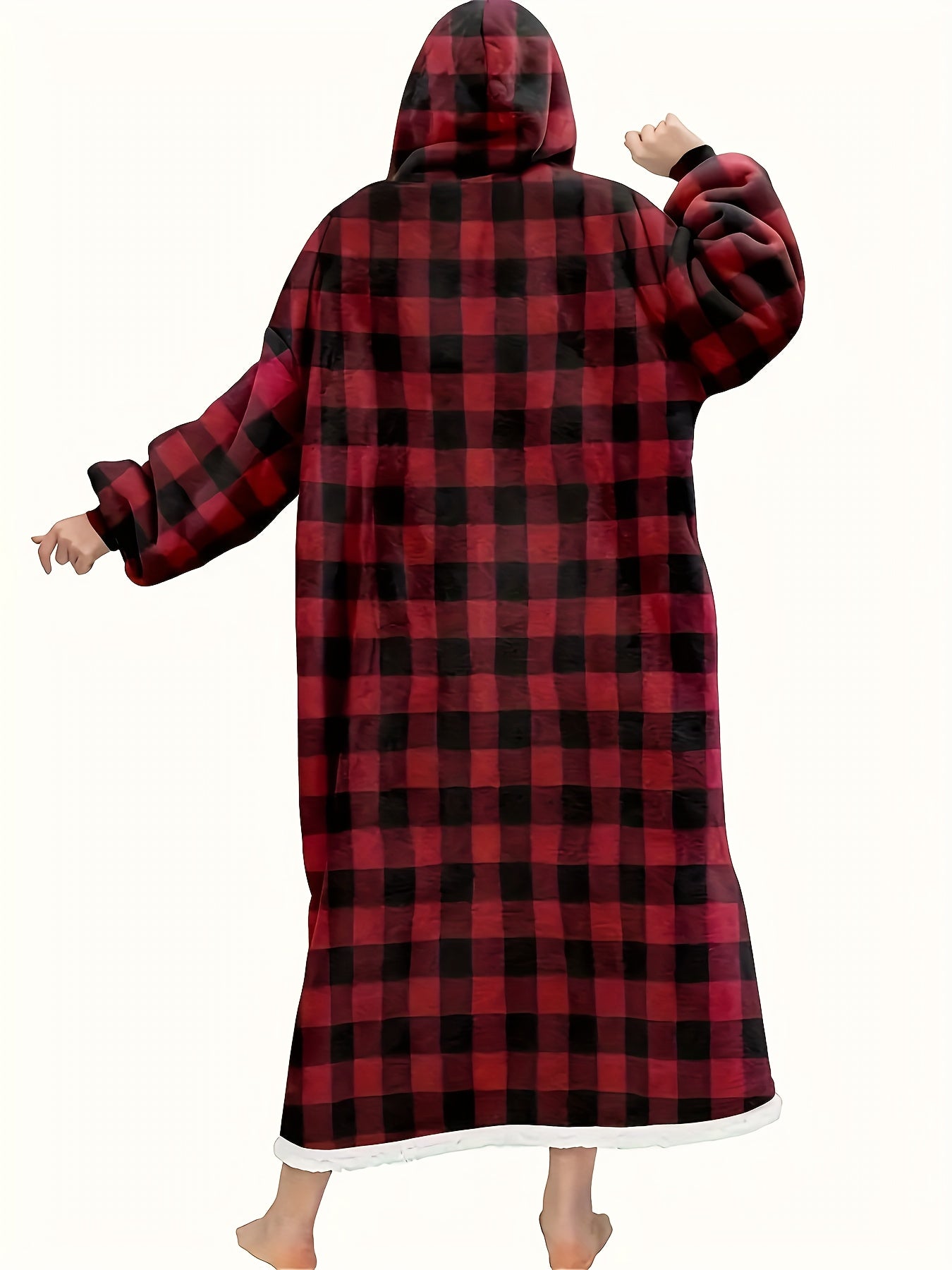 LoungeMate | Men’s Hooded Robe – Warm Flannel & Cosy Plaid