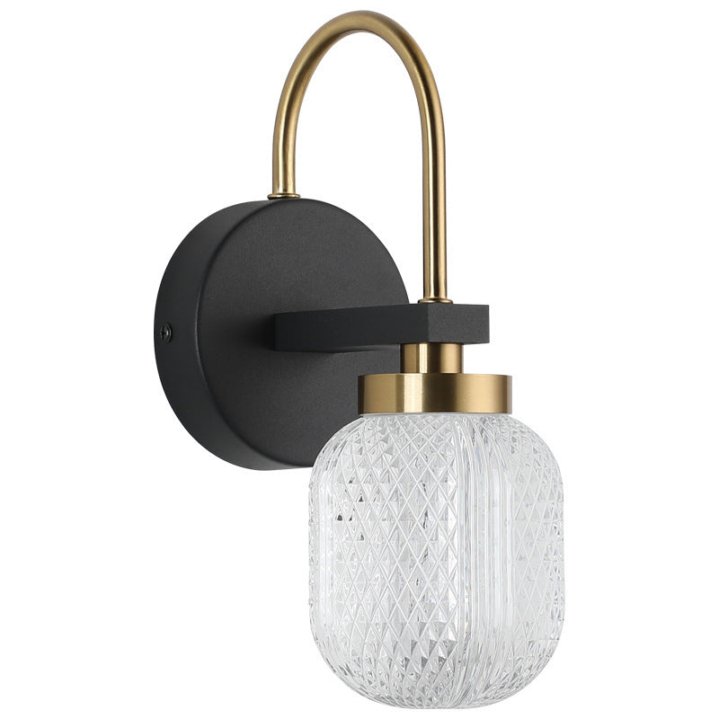 ModernLux | Stylish Black & Gold Wall Light