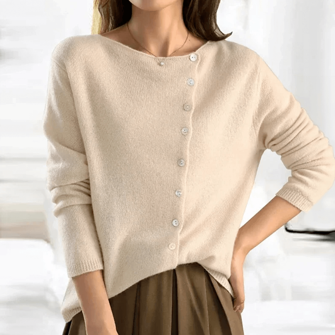 Elvira | Stylish Button-Detail Sweater | Women's Fashion