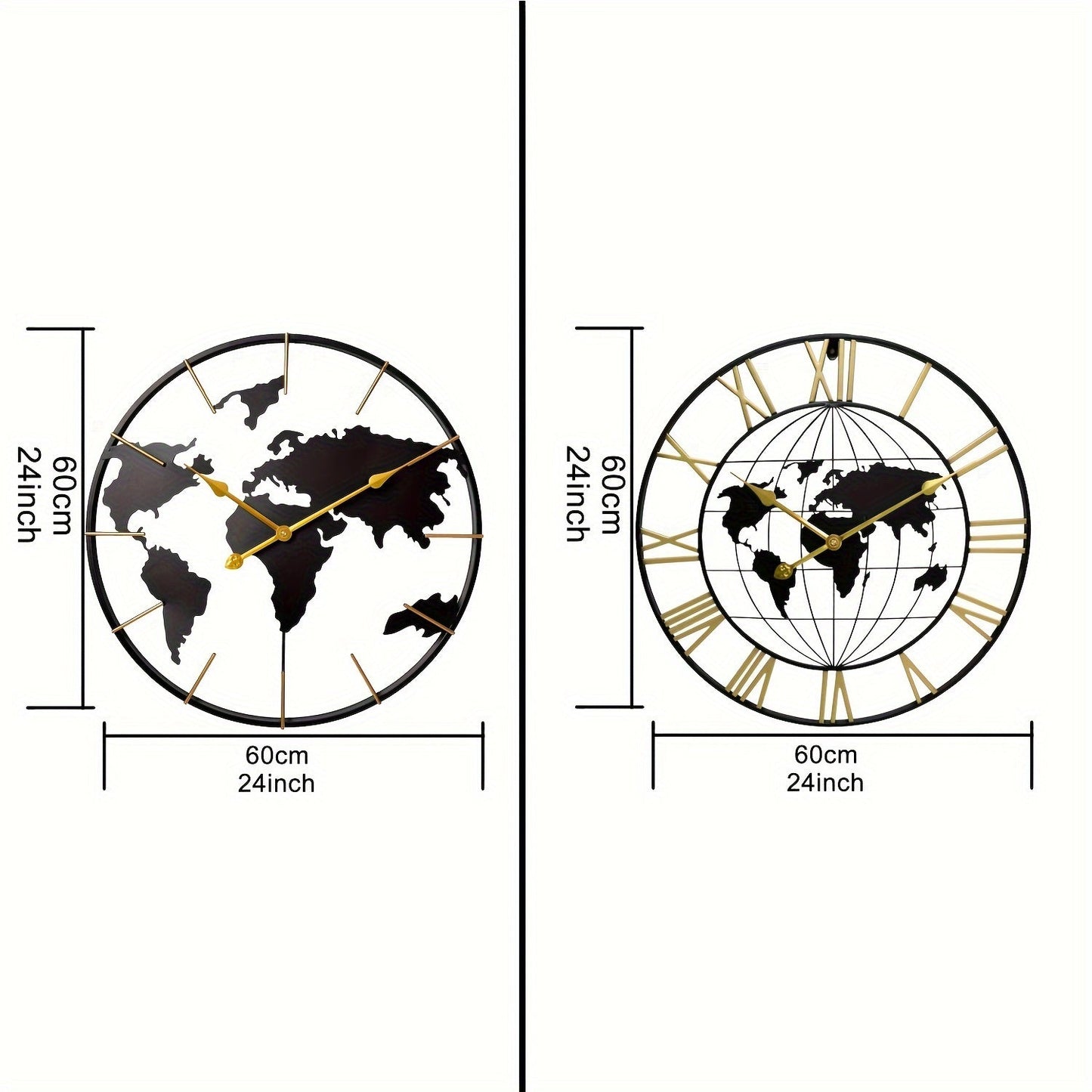 GlobeTime | Minimalist World Map Wall Clock